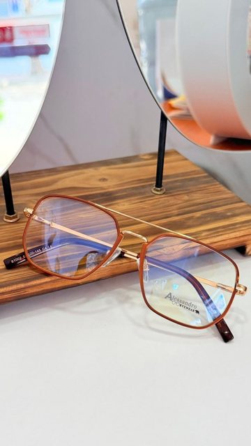 Aro metálico hexagonal Alessandro Eyewear AE-306